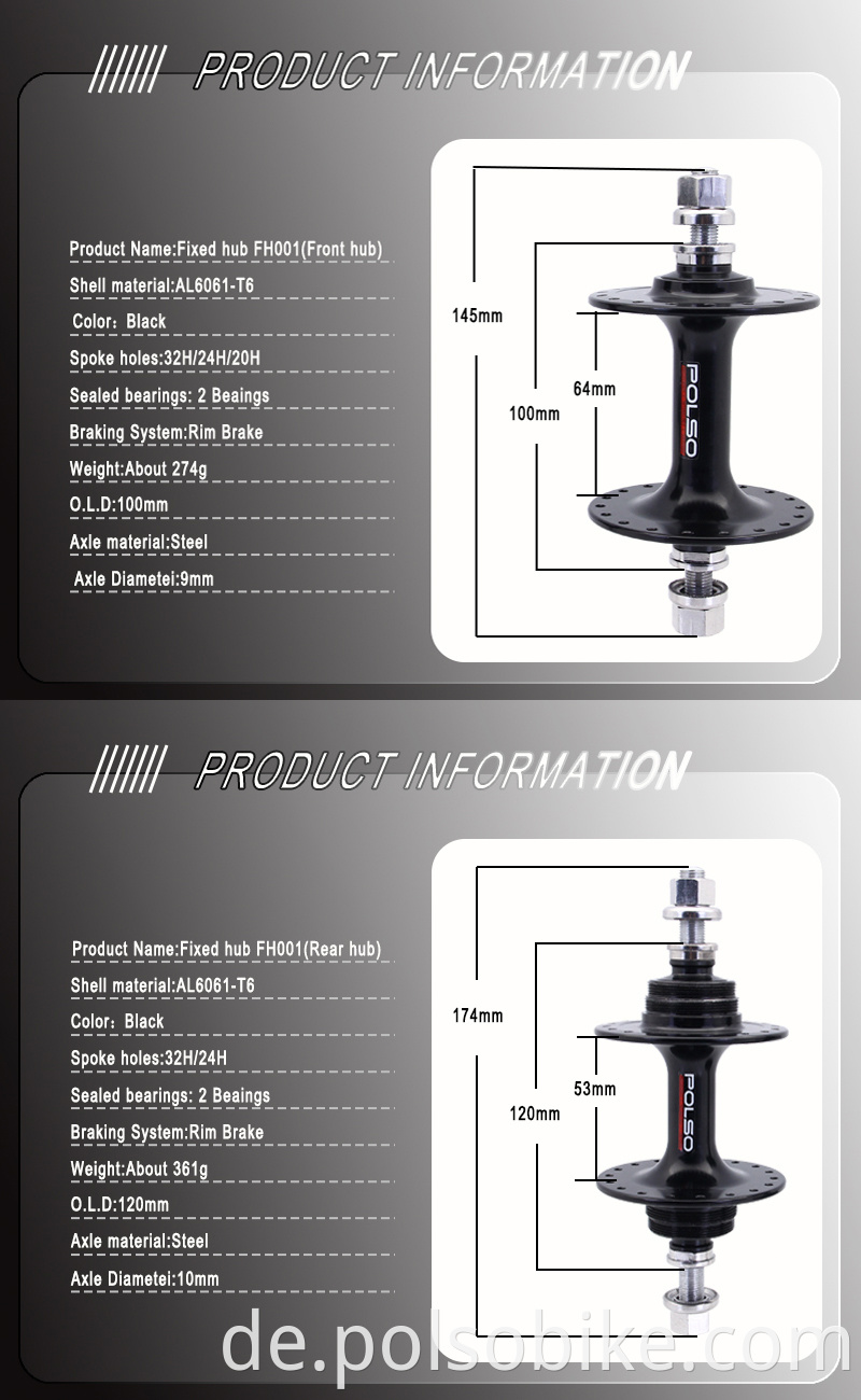 Track bike hub